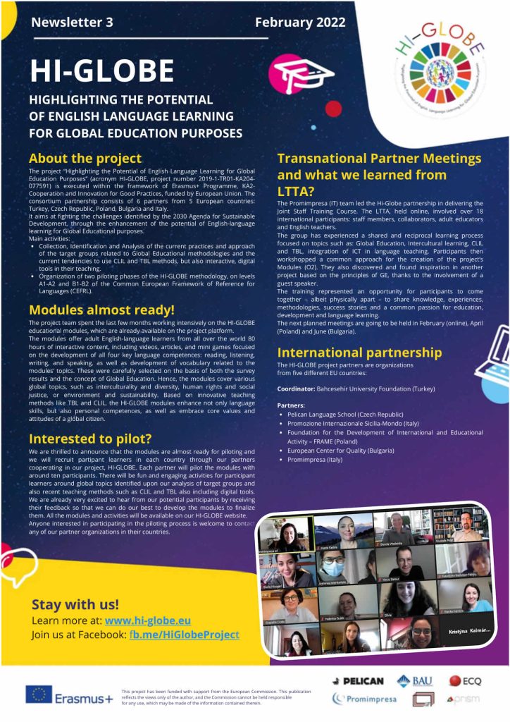 HI-GLOBE terza Newsletter