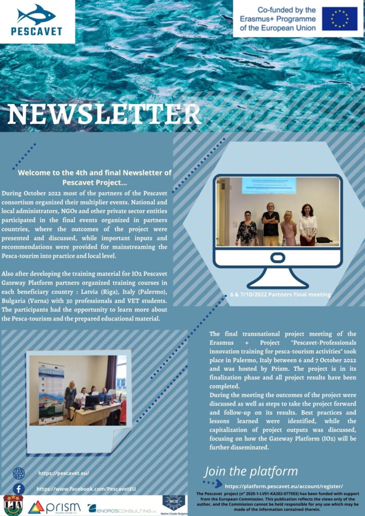 Pescavet – The last Newsletter is online