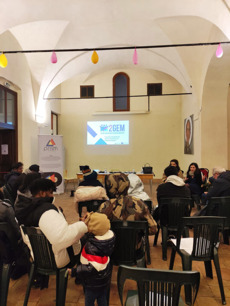 Picture taken during the roundtable at Oratorio Santa Chiara
