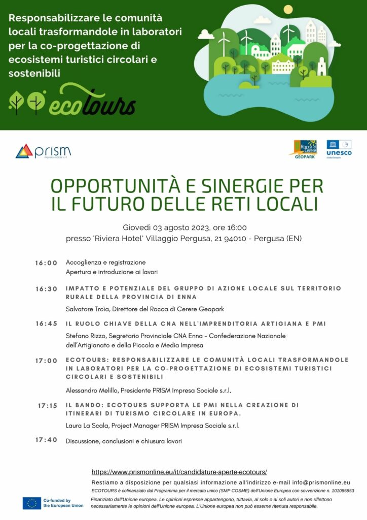 Turismo sostenibile e modelli di turismo circolare: partecipa al primo evento di ECOTOURS