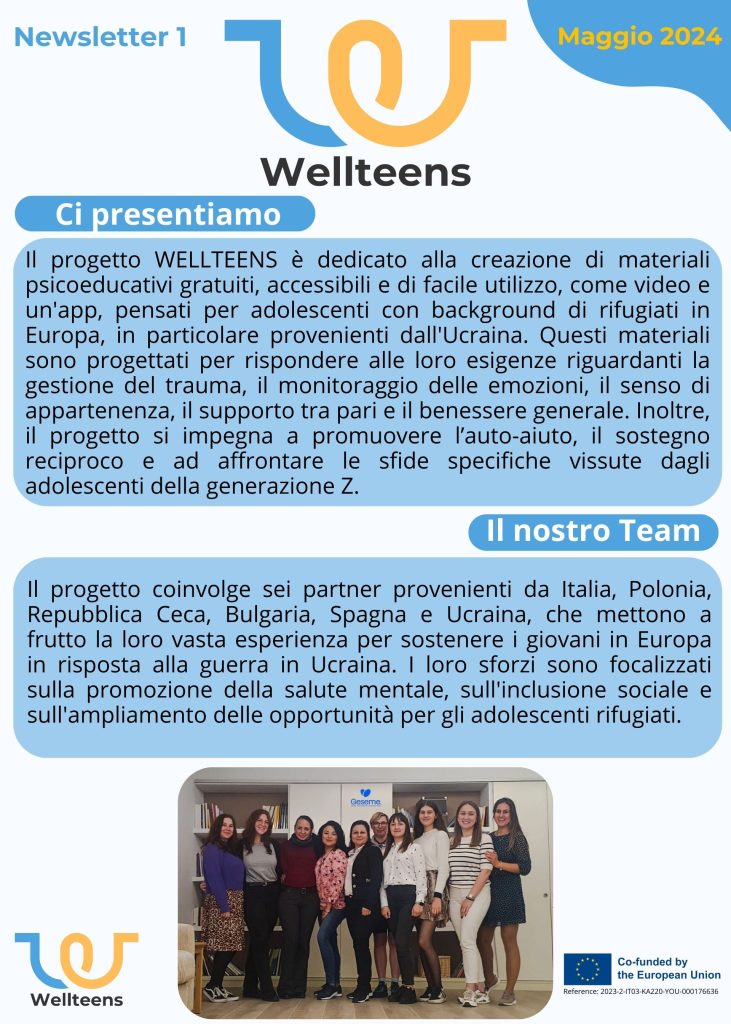 La prima Newsletter di Wellteens è online