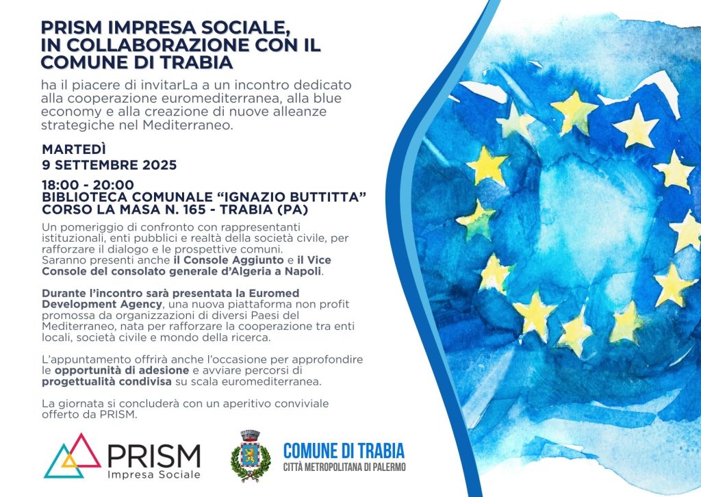 Cooperazione euromediterranea e nuove alleanze strategiche: a Trabia la presentazione della Euromed Development Agency